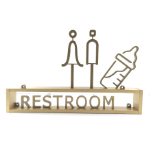 DINGYISIGN Factory OEM 3D 10MM Solid Brass Restroom Door Sign Letters For Baby Care Room